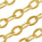 22K Gold Plated Flat Cable Chain, 6mm, by the Foot