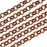 Antiqued Copper Plated Rolo Chain, 7.3mm, by the Foot