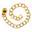 Necklace Chain Extender, 3.5mm Curb Links with Ball 3 Inches, 22K Gold Plated (10 Pieces)