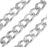 Silver Plated Heavy Filed Curb Chain, 9.5mm (1 inch)