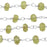 Wire Wrapped Gemstone Chain, Peridot, Sterling Silver, 3.5mm Rondelles (1 inch)