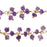 Wire Wrapped Gemstone Chain, Amethyst Drops, Gold Vermeil, 3.5mm Rondelles (1 inch)