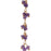 Wire Wrapped Gemstone Chain, Amethyst Drops, Gold Vermeil, 3.5mm Rondelles (1 inch)