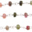 Wire Wrapped Gemstone Chain, Tourmaline 3mm Rondelles, Sterling Silver (1 inch)