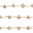 Wire Wrapped Gemstone Chain, Labradorite 4mm Rondelles, Gold Vermeil (1 inch)