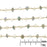 Wire Wrapped Gemstone Chain, Labradorite, Moonstone Rondelles, Gold Vermeil (1 inch)
