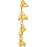 Wire Wrapped Gemstone Chain, Citrine Rondelles, Gold Vermeil (1 inch)