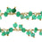 Wire Wrapped Gemstone Chain, Green Onyx Drops 3mm, Gold Vermeil (1 inch)