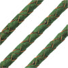 Portuguese Cork Cord by Regaliz, Round and Braided 6mm, Grass Green, by the Inch