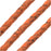 Portuguese Cork Cord by Regaliz, Round and Braided 6mm, Orange, by the Inch