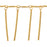 Charm Chain, Bar Dangles 25mm, Gold Plated, Cut to Order (inch)