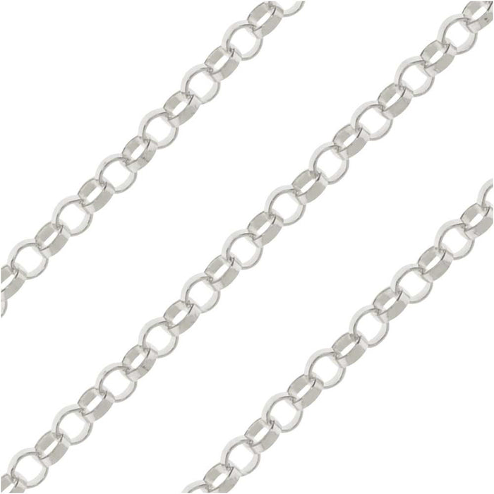 Sterling Silver Rolo Chain, 1.25mm (1 inch)