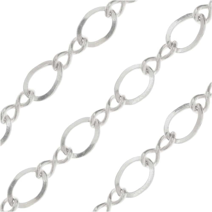 Sterling Silver Figure 8 Chain, 3mm (1 inch)