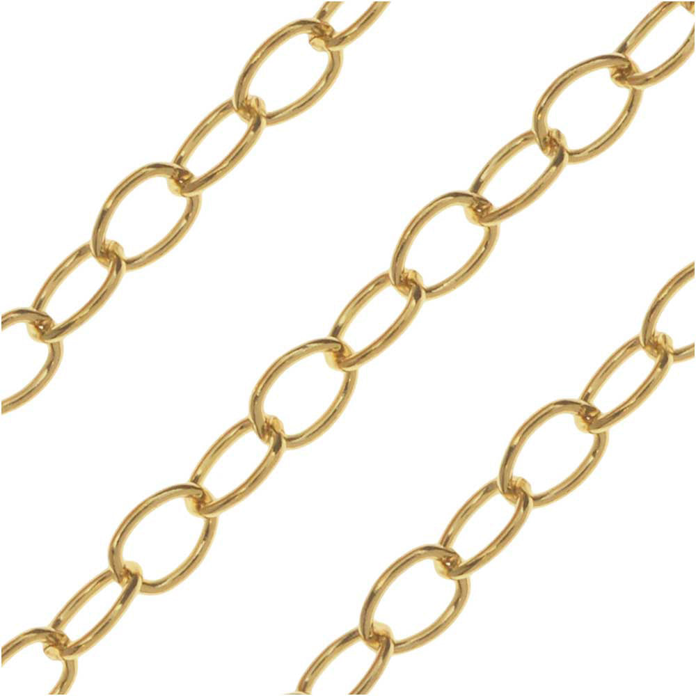 14k Gold FIlled Cable Chain, 2mm, (1 inch)
