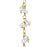 Wire Wrapped Gemstone Chain, Crystal Quartz Rondelles 3mm, Gold Vermeil (1 inch)