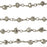 Wire Wrapped Gemstone Chain, Sterling Silver, Coated Pyrite Rondelles 3mm (1 inch)