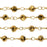 Wire Wrapped Chain, Gold Vermeil, Metallic Gold Color Rondelles 3mm (1 inch)