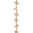Wire Wrapped Gemstone Chain, Rose Quartz Rondelles Dangles 3.5mm, Gold Vermeil (1 inch)