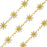 Beaded Chain, Daisy Flower 7.5mm, Gold Plated / White & Yellow Enamel, by the Inch