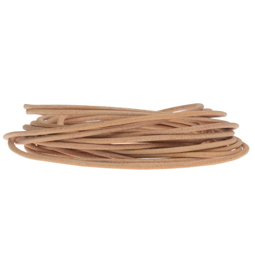 Leather Cord, Round 1.5mm, Natural, by Leather Cord USA (1 yard)