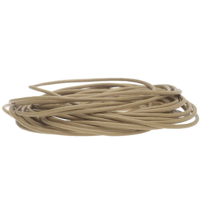 Leather Cord, Round 1.5mm, Beach, by Leather Cord USA (1 yard)