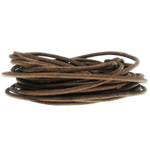 Leather Cord, Round 2mm, Natural Grey, by Leather Cord USA (1 yard)