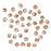 Czech Fire Polished Glass Beads, Round 3mm, Crystal Copper Half-Coat (50 Pieces)