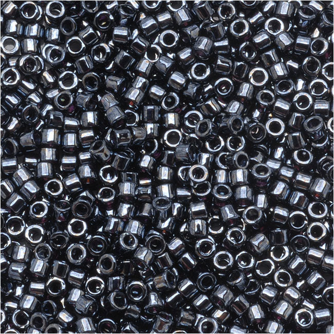 Miyuki Delica Seed Beads, 11/0 Size, Gun Metal Gray DB001 (7.2 Grams)