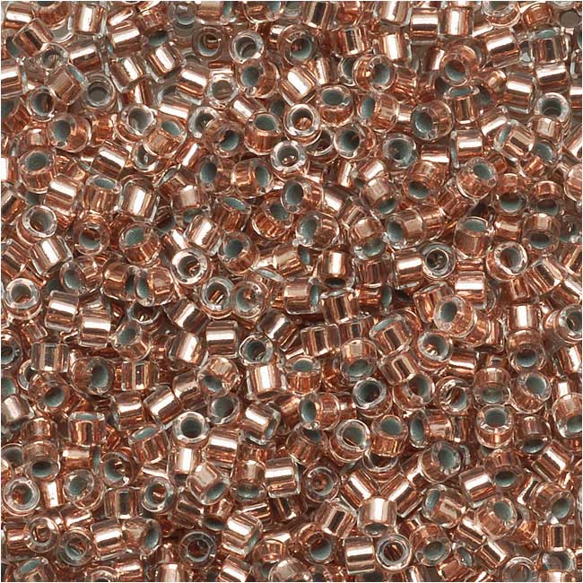 Miyuki Delica Seed Beads, 11/0 Size, Copper Lined Crystal DB037 (7.2 Grams)