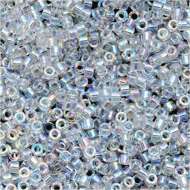 Miyuki Delica Seed Beads, 11/0 Size, Crystal AB DB051 (7.2 Grams)
