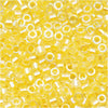 Miyuki Delica Seed Beads, 11/0 Size, Lt Yellow Lined Crystal AB DB053 (7.2 Grams)