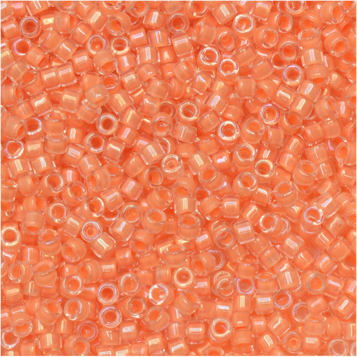 Miyuki Delica Seed Beads, 11/0 Size, #068 Lined Yellow Orange (7.2 Gram Tube)