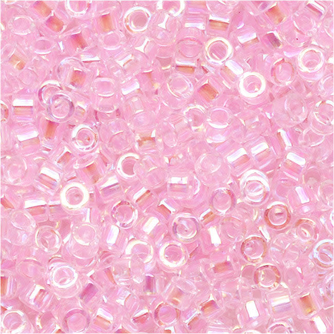 Miyuki Delica Seed Beads, 11/0 Size, #071 Lined Pink AB (7.2 Gram Tube)