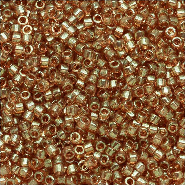 Miyuki Delica Seed Beads, 11/0 Size, Gold Lustered Rose DB102 (7.2 Grams)