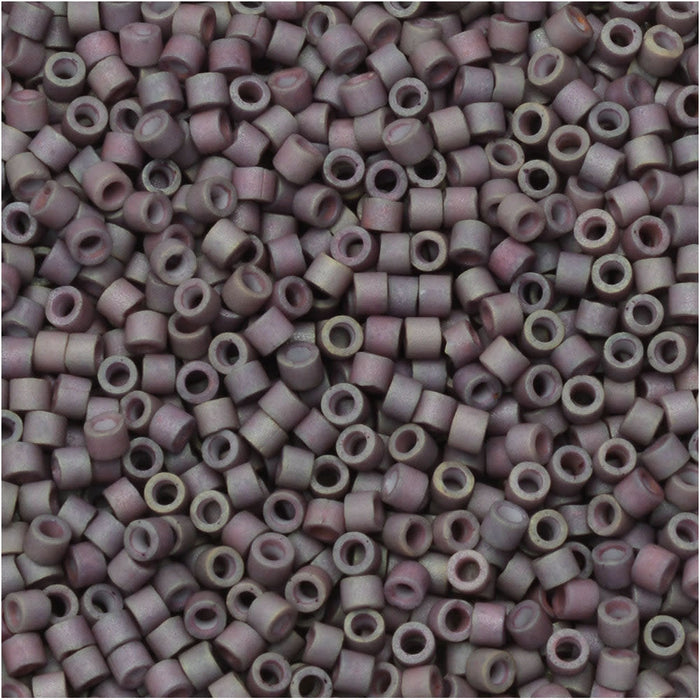 Miyuki Delica Seed Beads, 11/0 Size, #1062 Matte Metallic Purple Sage AB (7.2 Gram Tube)