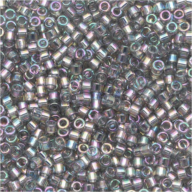 Miyuki Delica Seed Beads, 11/0 Size, Transparent Grey Iris DB107 (2.5" Tube)