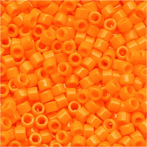 Miyuki Delica Seed Beads, 11/0 Size, Opaque Mandarin Orange DB1133 (2.5" Tube)