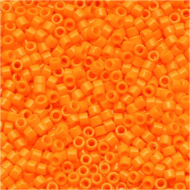Miyuki Delica Seed Beads, 11/0 Size, Opaque Mandarin Orange DB1133 (2.5" Tube)