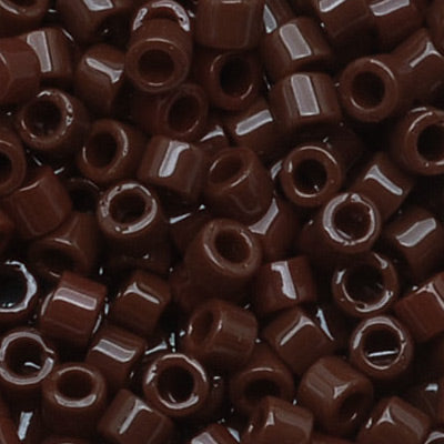 Miyuki Delica Seed Beads, 11/0 Size, Opaque Currant Brown DB1134 (2.5" Tube)