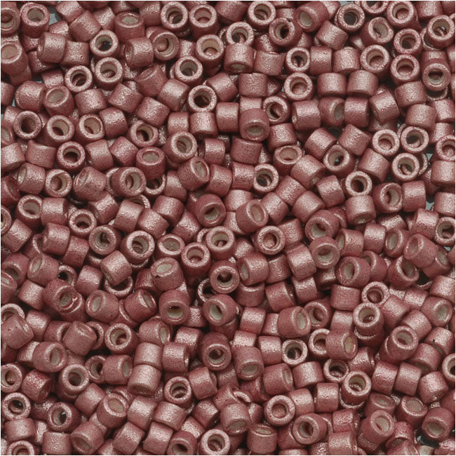 Miyuki Delica Seed Beads, 11/0 Size, Galvanized Berry Semi Matte Pink DB1157 (7.2 Grams)