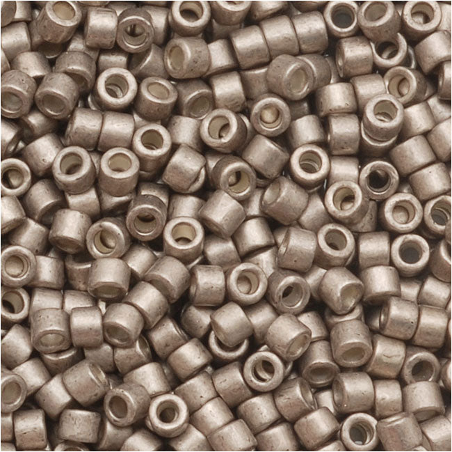 Miyuki Delica Seed Beads, 11/0 Size, Galvanized Silver Frost Pewter DB1159 (2.5" Tube)