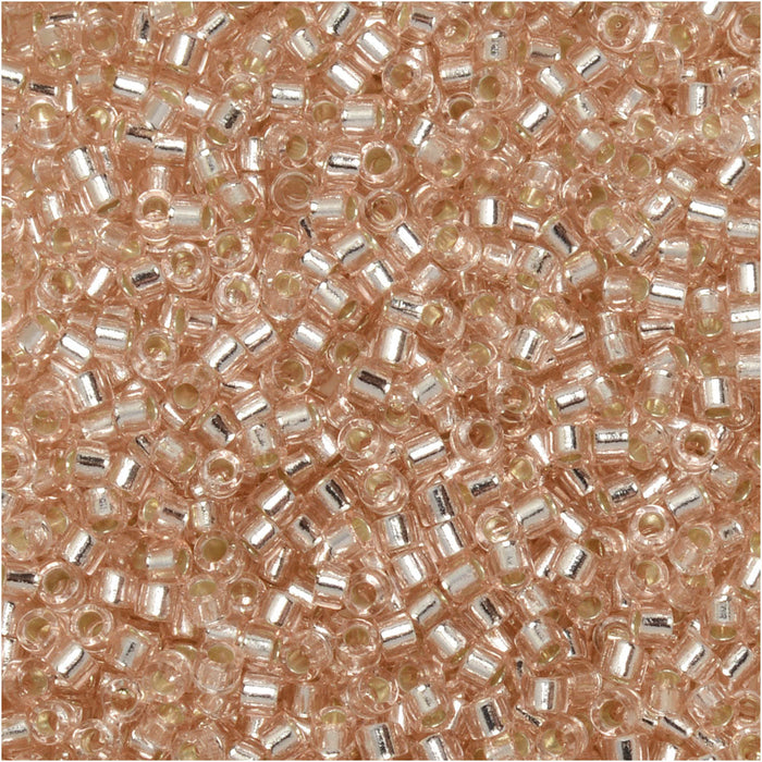 Miyuki Delica Seed Beads, 11/0 Size, #1203 Silver Lined Pink Mist (7.2 Gram Tube)
