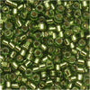 Miyuki Delica Seed Beads, 11/0 Size, Silver Lined Olive Green DB1207 (7.2 Grams)