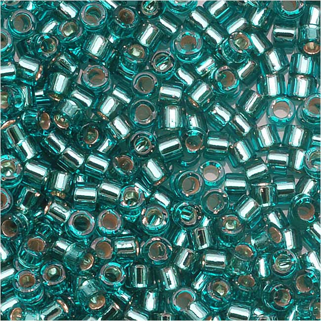 100g Miyuki Delica Seed Bead 11/0 Caribbean Teal Silver Lined DB1208