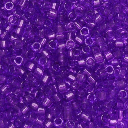 Miyuki Delica Seed Beads, 11/0 Size, #1315 Dyed Transparent Violet (2.5" Tube)