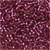 Miyuki Delica Seed Beads, 11/0 Size, Silver Lined Dark Rose DB1342 (2.5