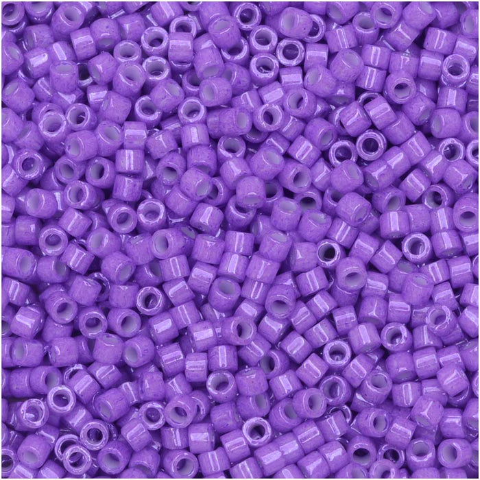 Miyuki Delica Seed Beads, 11/0 Size, #1379 Dyed Opaque Red/Violet (2.5" Tube)