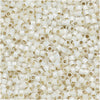 Miyuki Delica Seed Beads, 11/0 Size, Silver Lined Pale Cream Opal DB1451 (2.5