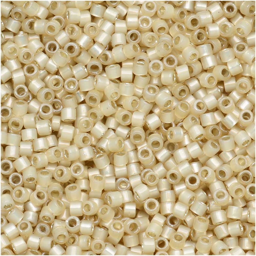 Miyuki Delica Seed Beads, 11/0 Size, Silver Lined Light Honey DB1458 (2.5" Tube)