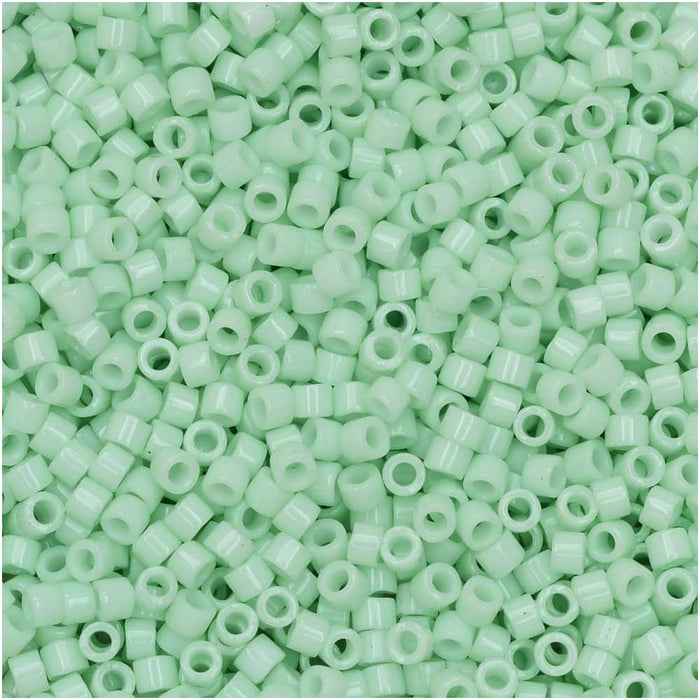 Miyuki Delica Seed Beads, 11/0 Size, #1496 Opaque Light Mint Green (2.5  Tube)